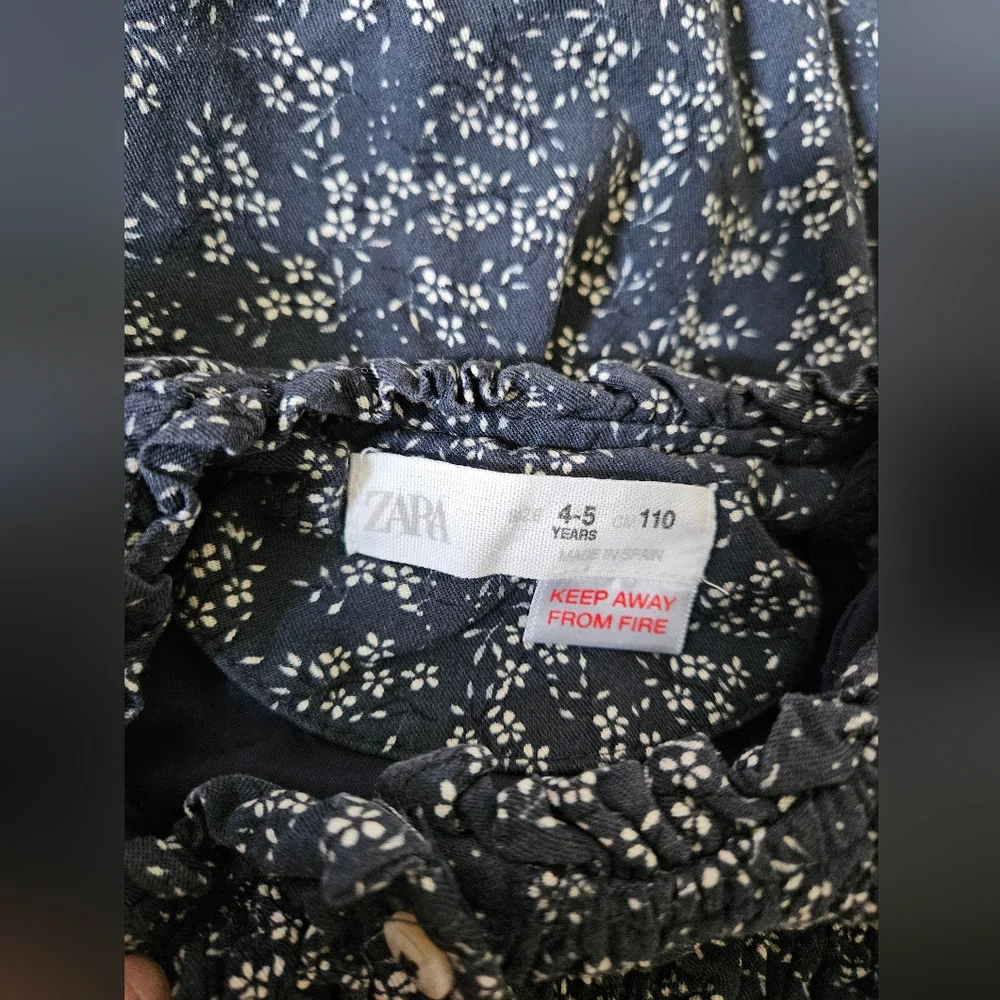 Zara Navy floral Dress - Picture 4 of 4